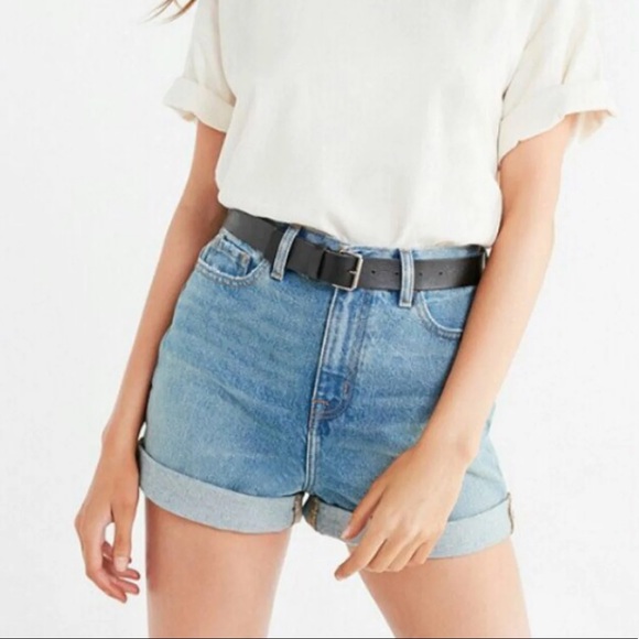 loose mom jean shorts